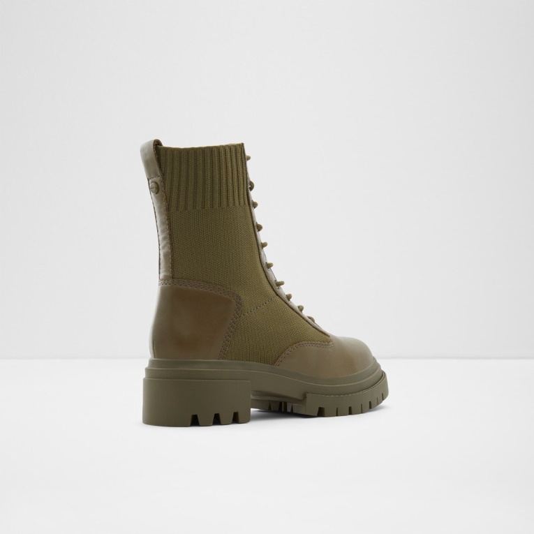 Botines Caqui Aldo Fashion Reflow Combat Con Suela Dentada