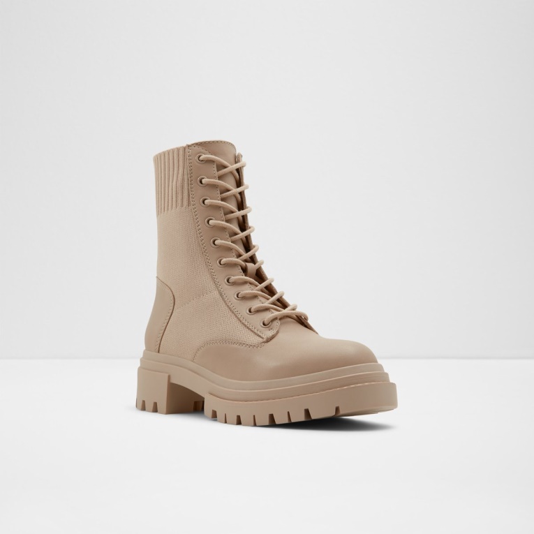 Beige Claro Botas De Combate Fashion Reflow De Aldo Suela Dentada