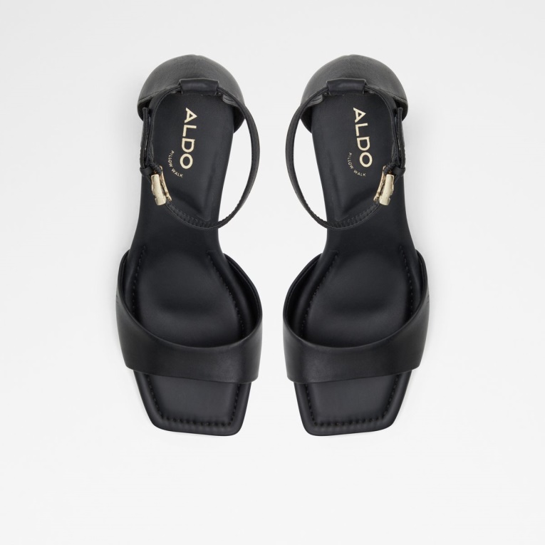 Sandalias De Tacón Con Correa En El Tobillo Safdie Recién Llegadas En Negro De Aldo