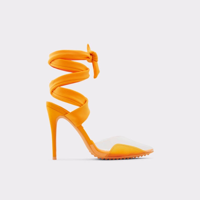 Zapato De Tacón Con Tiras Salerno Tacón De Aguja Naranja Aldo Moda