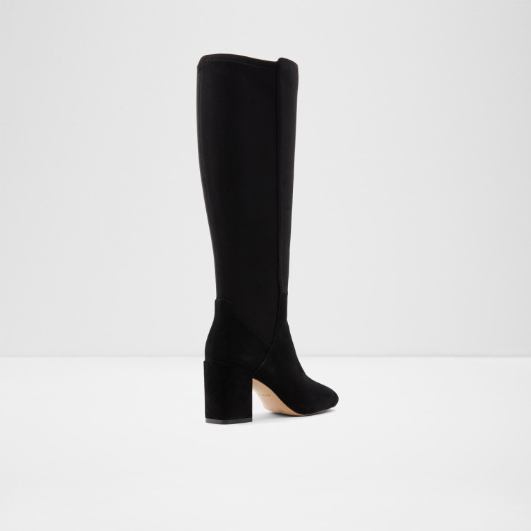 Satori Botas Hasta La Rodilla Tacón Cuadrado Moda Negro Textil Aldo