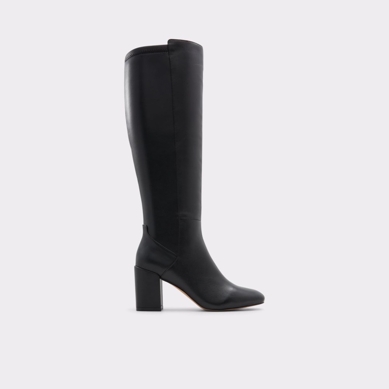 Satori Botas Hasta La Rodilla Moda Negro Cuero Liso Aldo