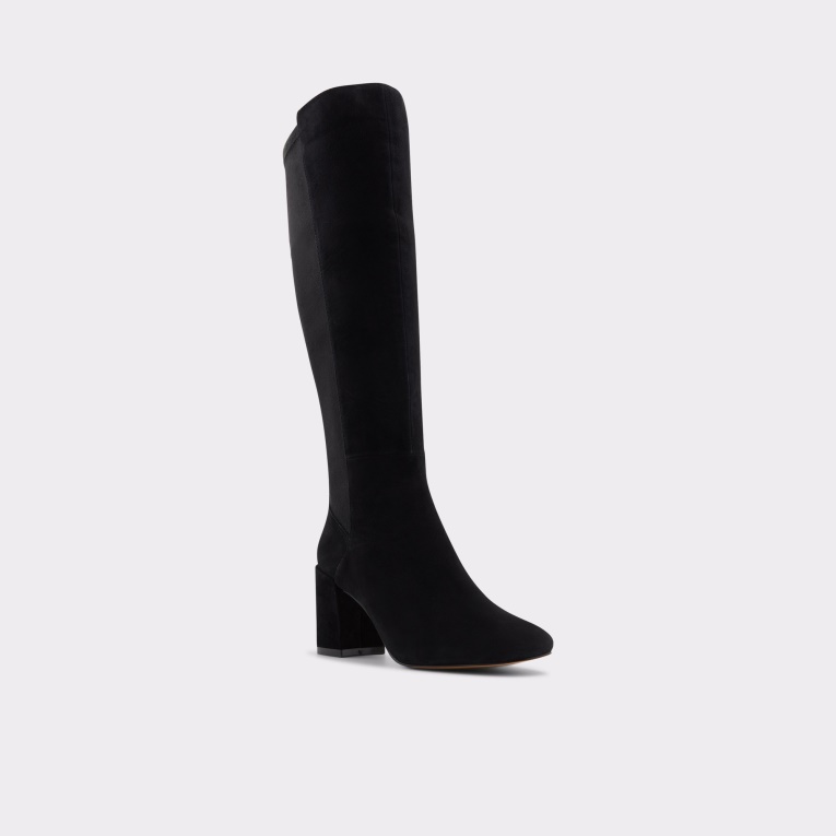 Botines Hasta La Rodilla Satori De Cuero Negro Y Ante De Aldo Fashion New Arrival