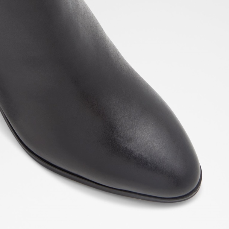 Negro Cuero Suave Recién Llegado Savun Chelsea Bota Tacón Bloque Aldo Moda