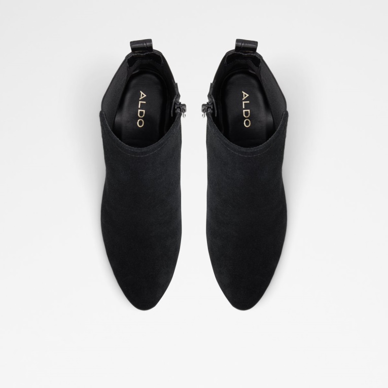 Nueva Llegada Savun Chelsea Bota Tacón De Bloque Moda Negro Cuero Material Mixto Aldo