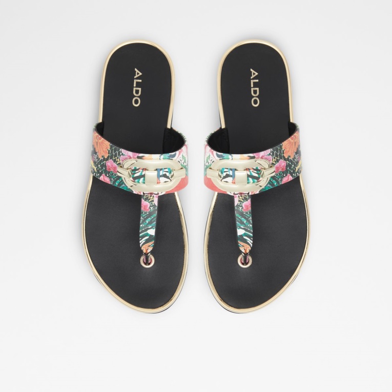 Aldo Searene Flip Flop Tacón De Cuña Multicolor Moda