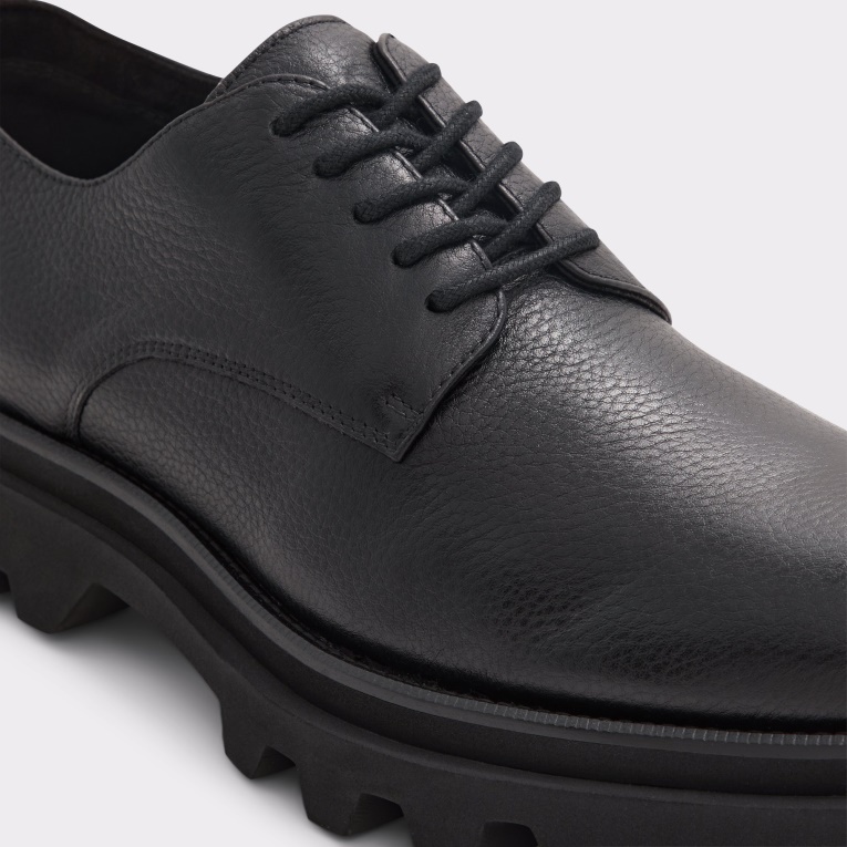 Moda Aldo Negro Cuero Granulado Nueva Llegada Sergei Oxford Zapato Suela Dentada