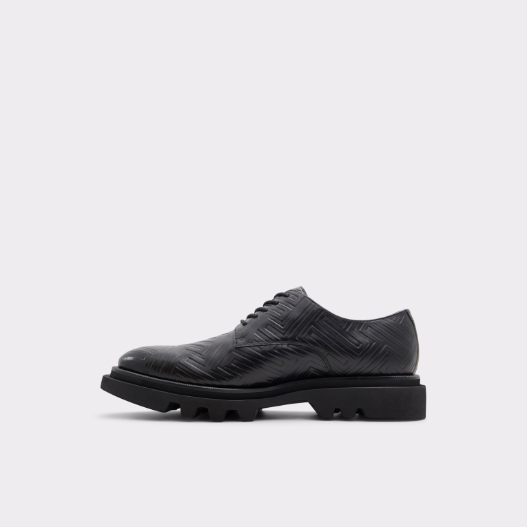 Negro Cuero Repujado Moda Aldo Nueva Llegada Zapato Sergei Oxford Suela Dentada