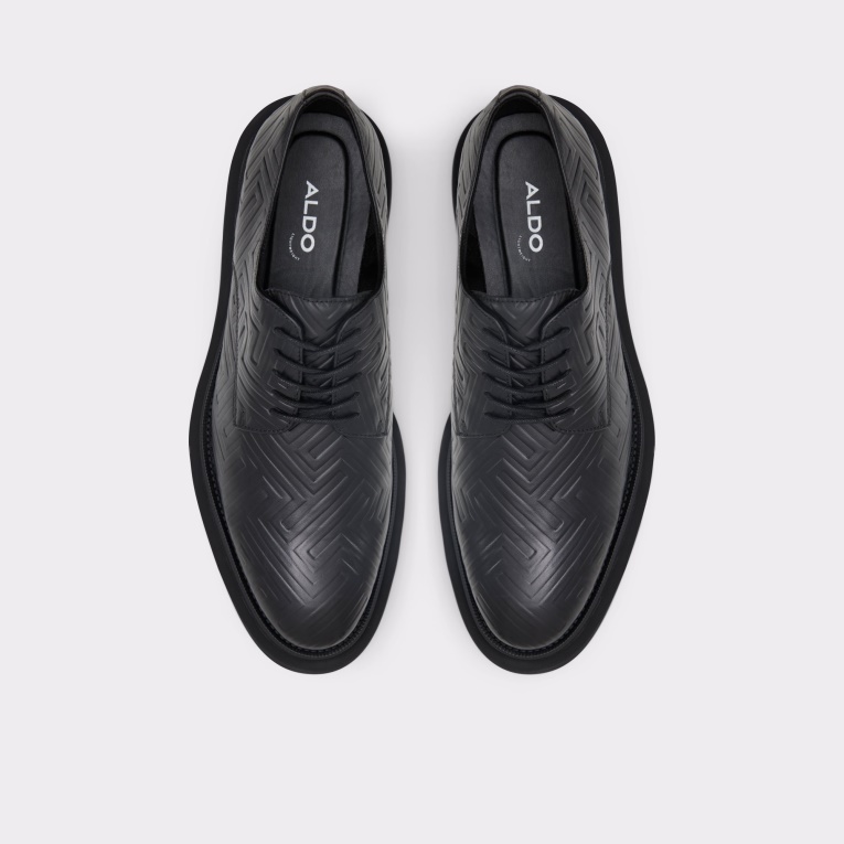 Negro Cuero Repujado Moda Aldo Nueva Llegada Zapato Sergei Oxford Suela Dentada