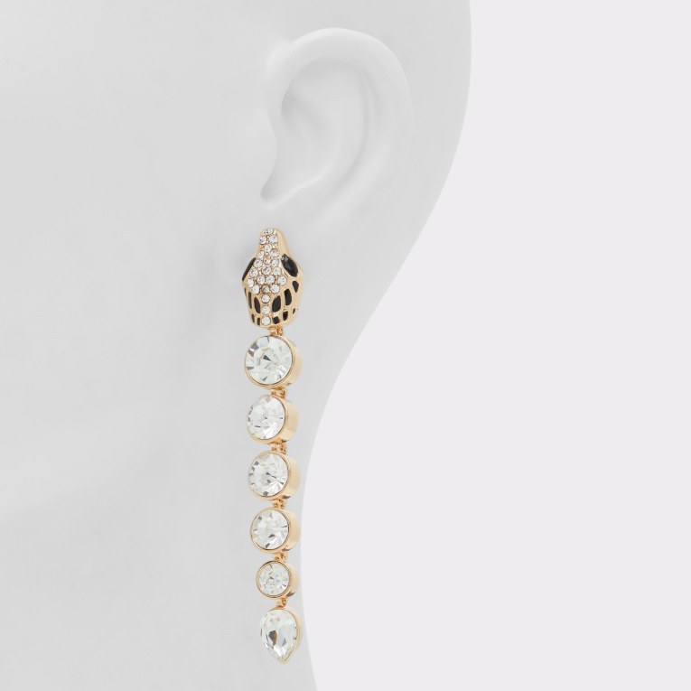 Aldo Moda Recién Llegado Aretes Serpino Negro-oro Multi