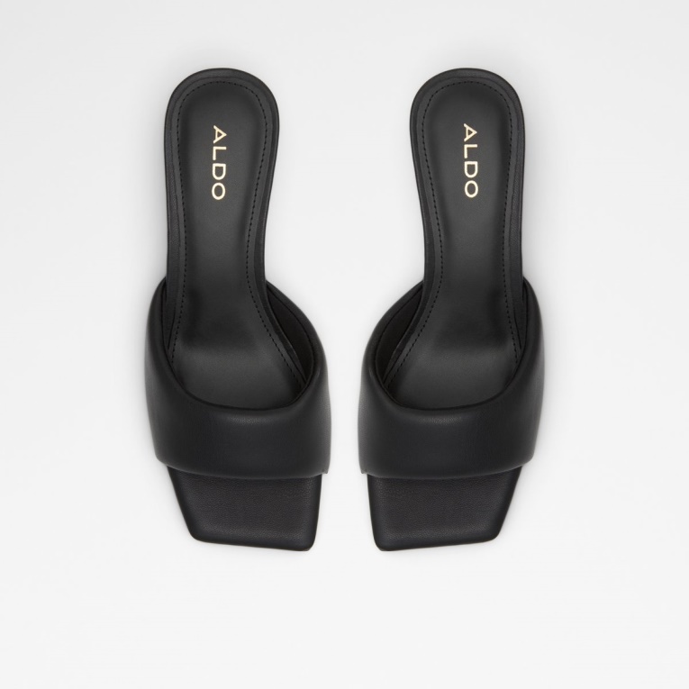 Mule Con Tacón Simalia Negro Moda Aldo