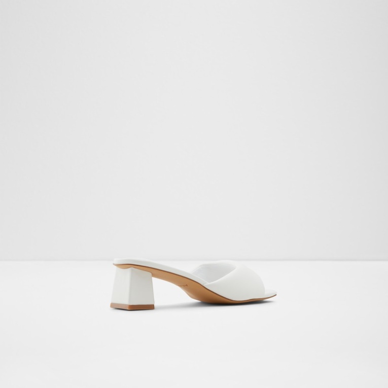 Aldo Simalia Mule Con Tacón Blanco Moda