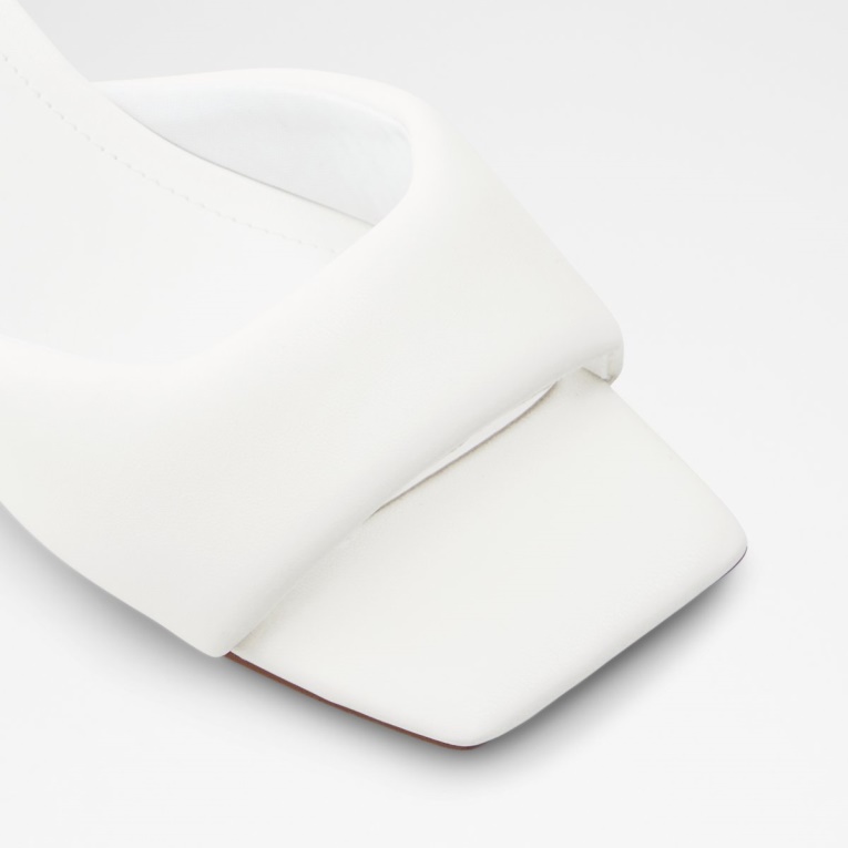 Aldo Simalia Mule Con Tacón Blanco Moda