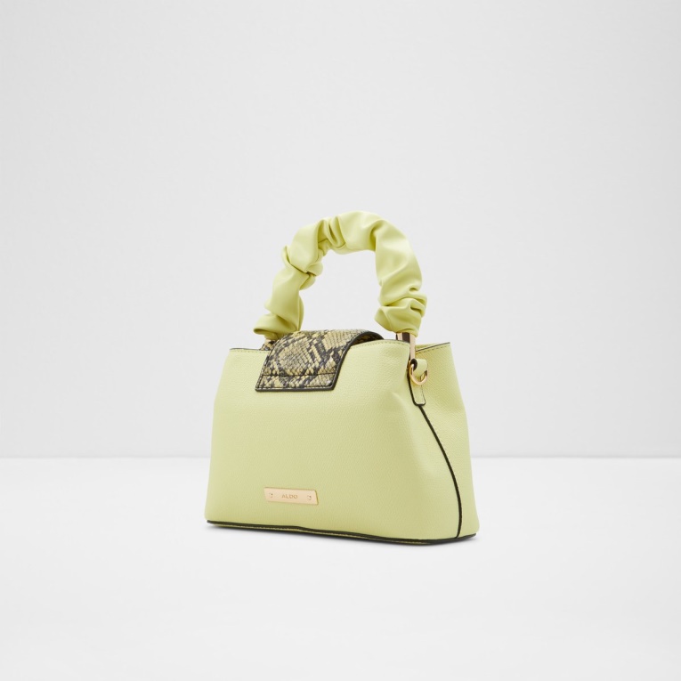 Bolso Con Asa Superior Snakie Fashion Amarillo Claro Aldo