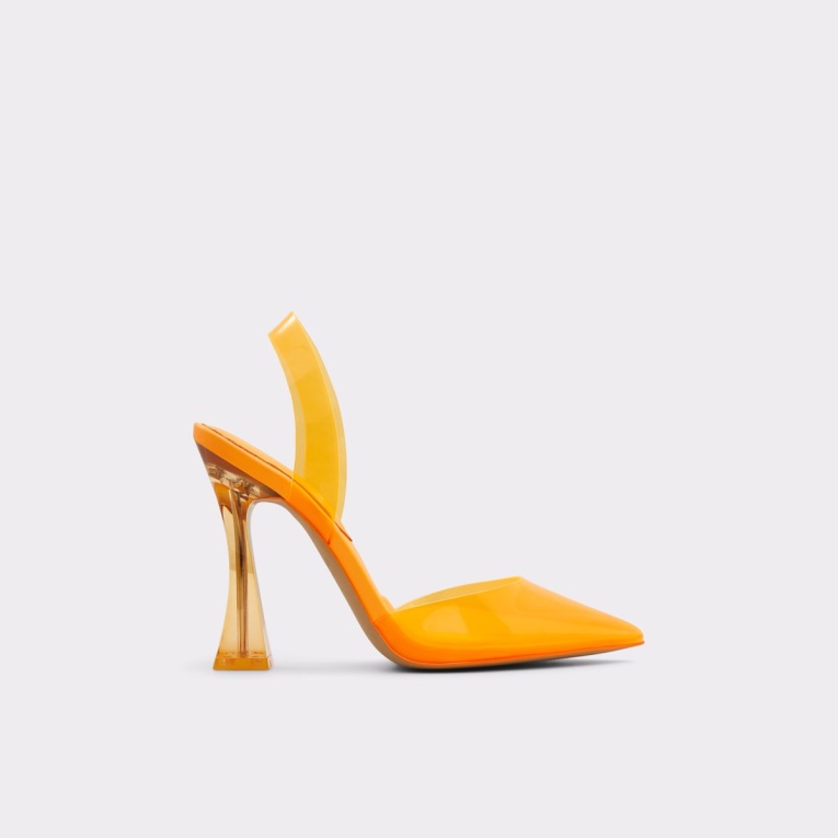 Moda Naranja Brillante Aldo Solanti Sling Back Tacones Altos
