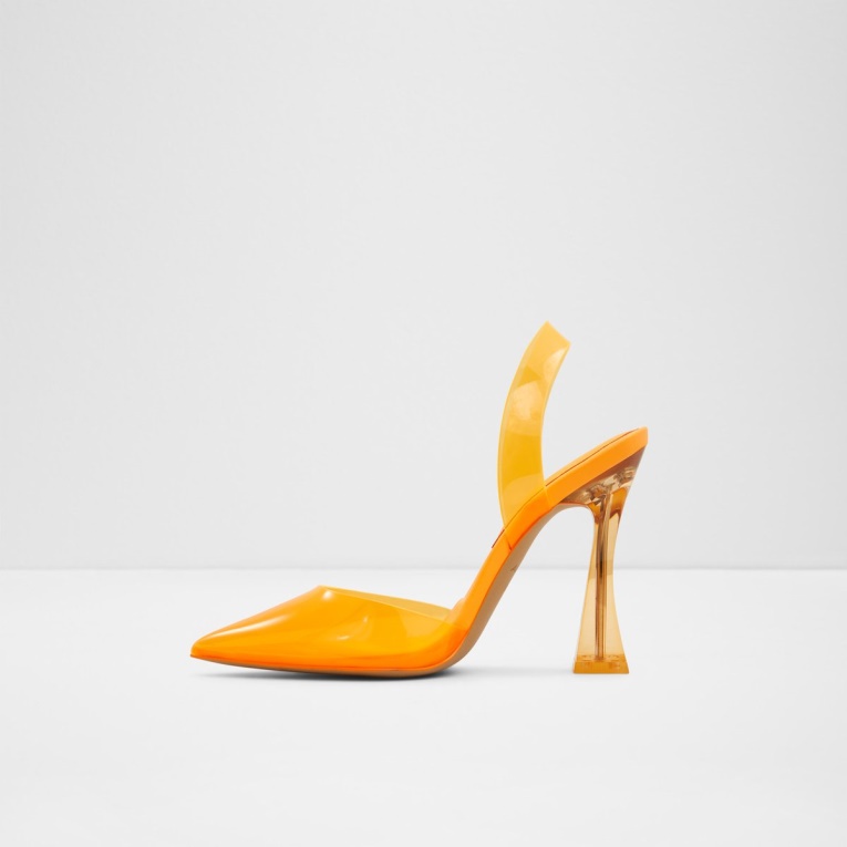 Moda Naranja Brillante Aldo Solanti Sling Back Tacones Altos