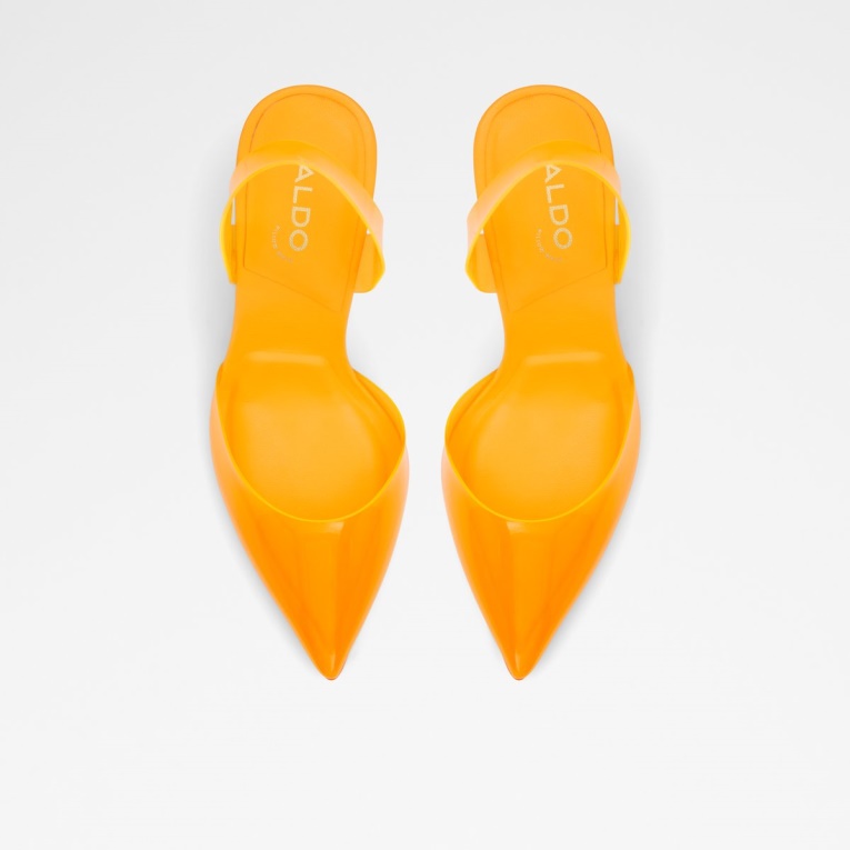 Moda Naranja Brillante Aldo Solanti Sling Back Tacones Altos