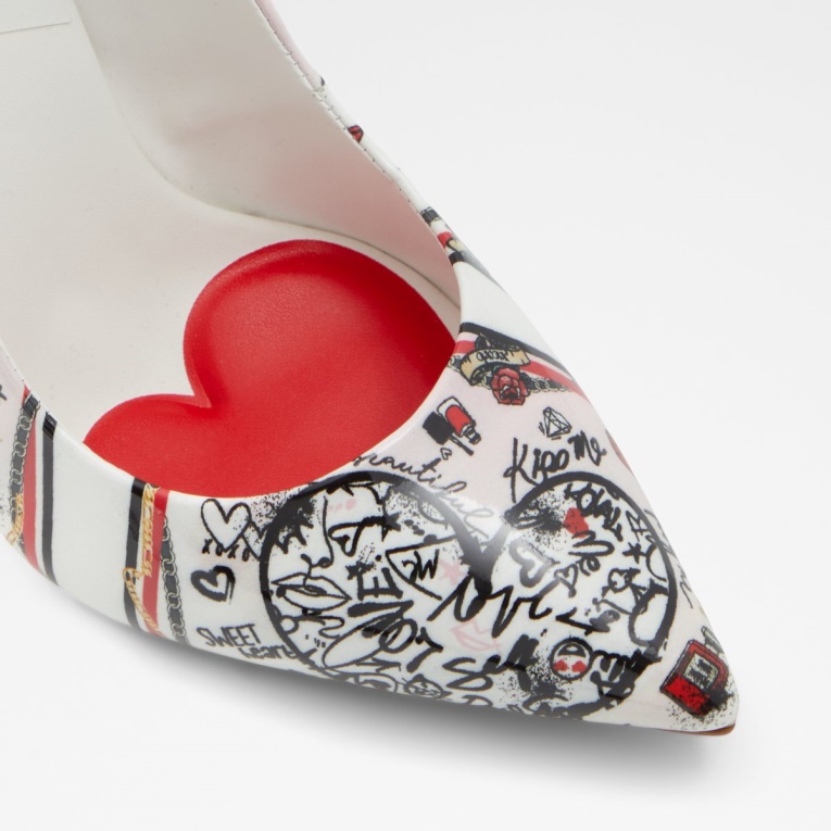 Agotado Stessy Zapato Tacón Stiletto Moda Aldo Negro Sintético Estampado