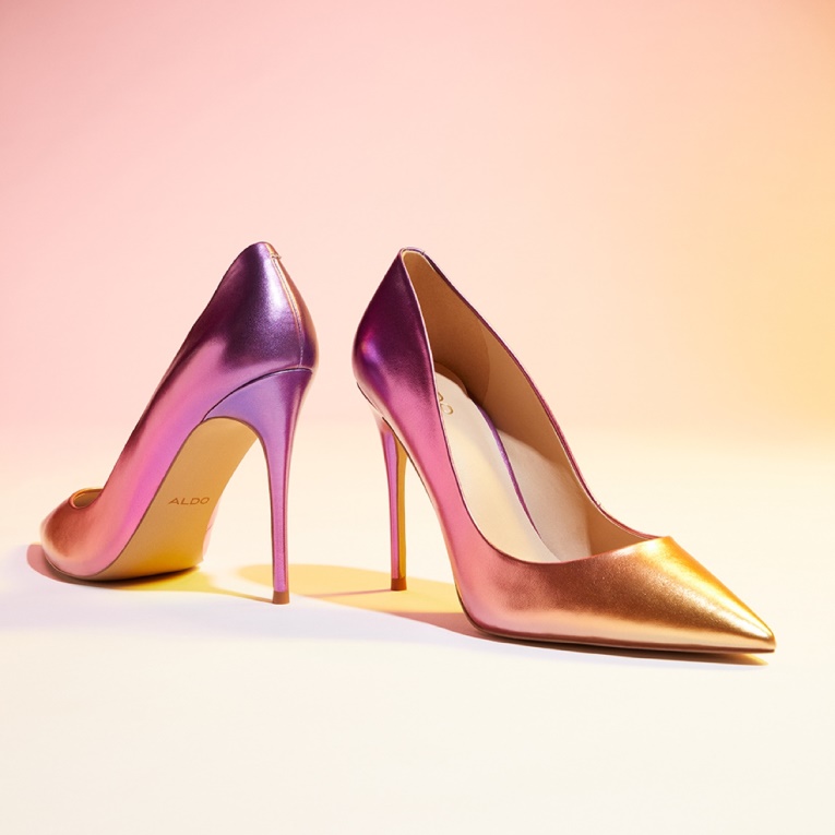 Moda Púrpura Satén Sintético Stessy Zapato De Tacón Alto Tacón De Aguja Aldo