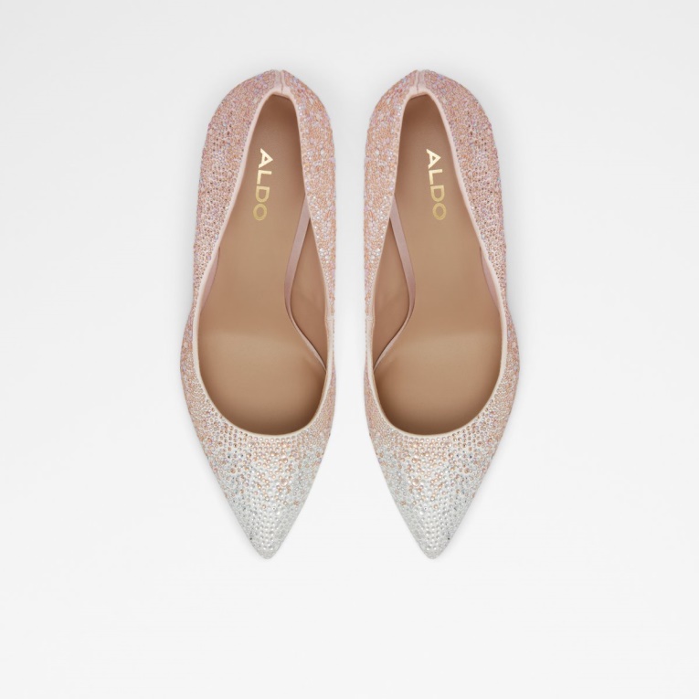 Aldo Moda Rosa Textil Material Mixto Stessy Tacón Alto Zapato Tacón De Aguja