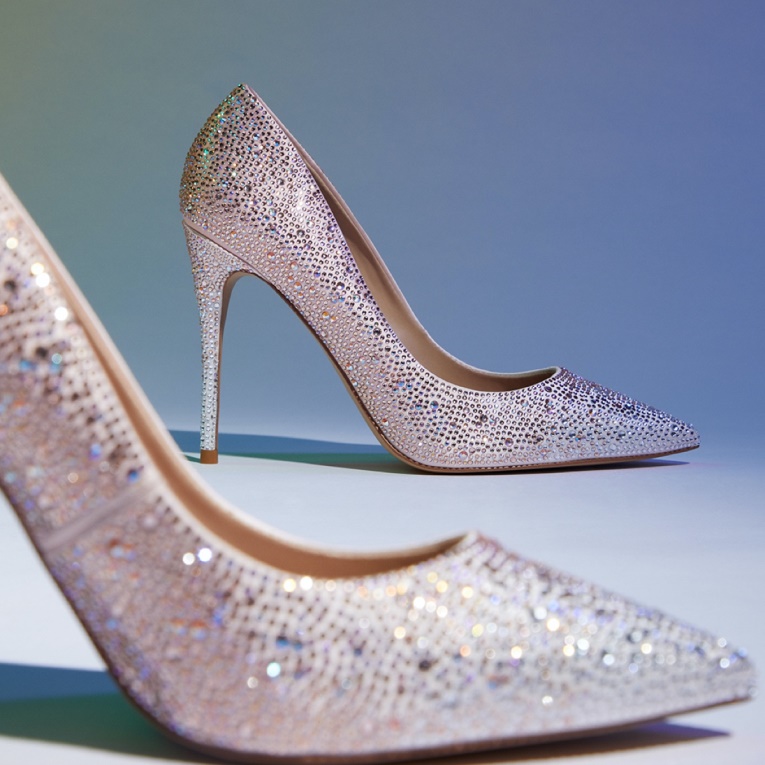 Aldo Moda Rosa Textil Material Mixto Stessy Tacón Alto Zapato Tacón De Aguja