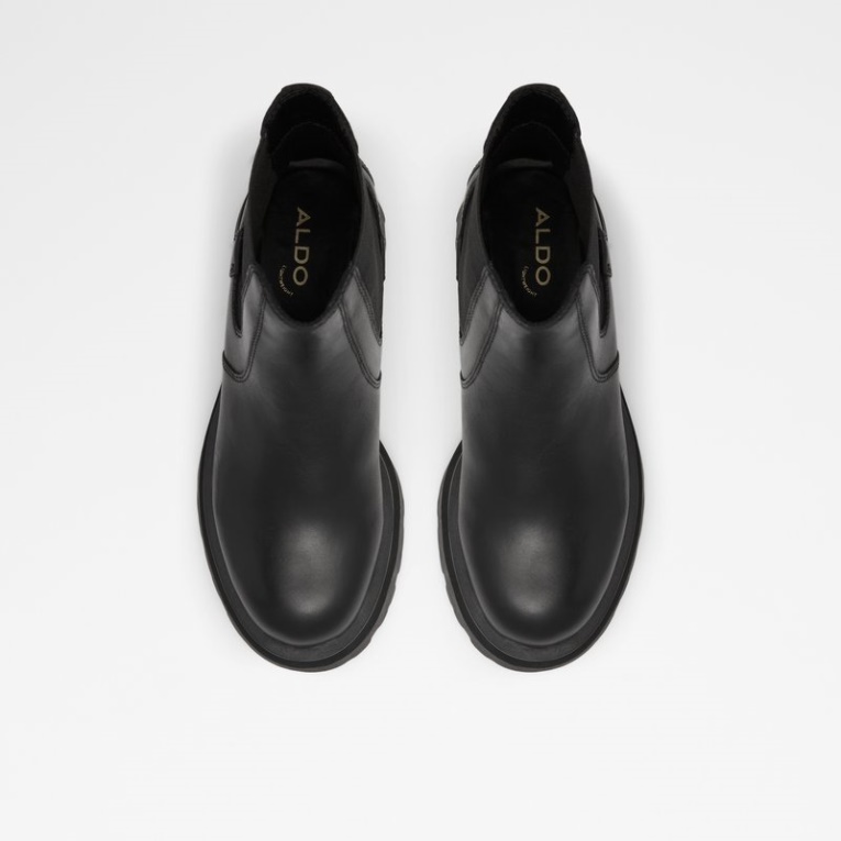 Stompd Cuero Negro Liso Moda Aldo