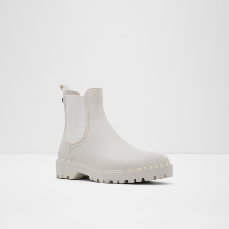 Moda Aldo Tormenta Lluvia Botas Blanco