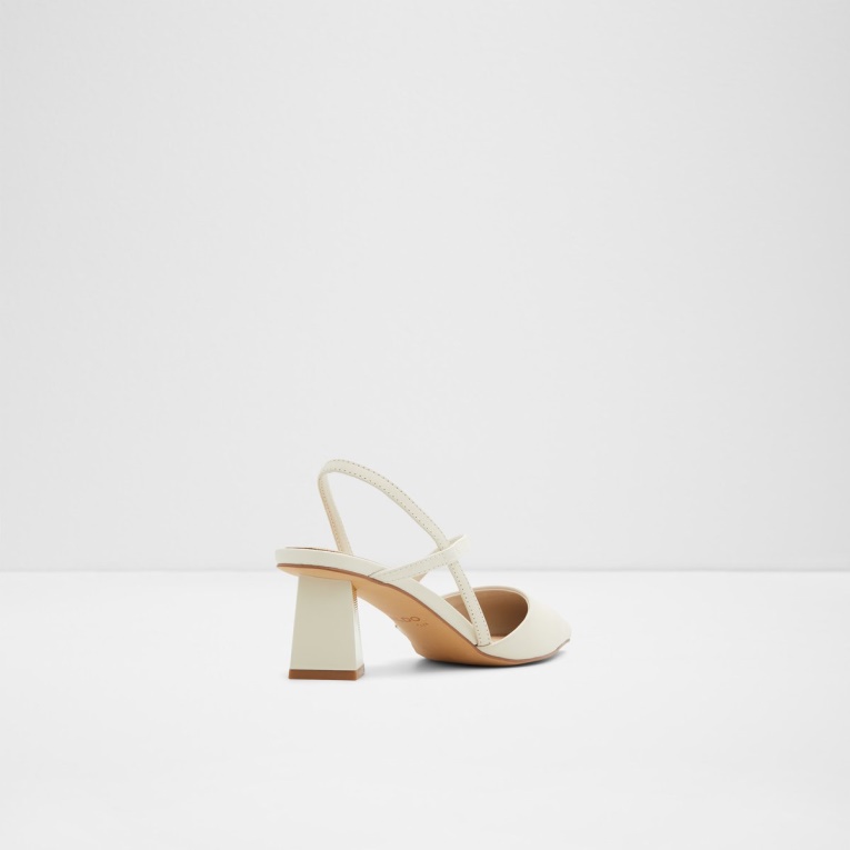 Moda Aldo Blanco Suzette Sling Back Tacón Alto