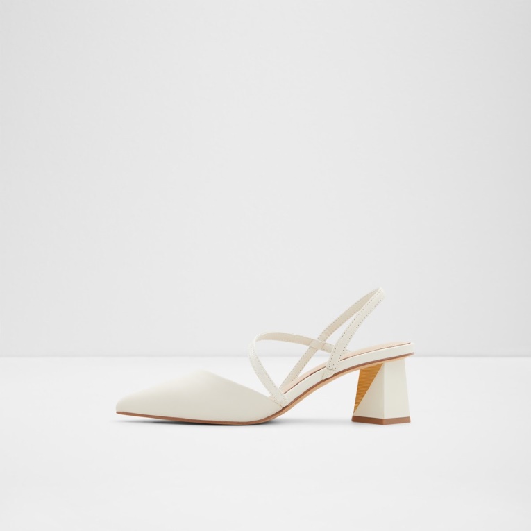 Moda Aldo Blanco Suzette Sling Back Tacón Alto