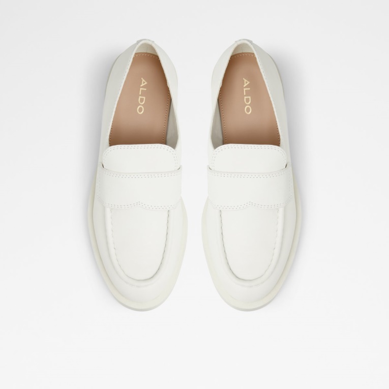 Aldo Sylla Mocasín Suela Dentada Blanco Moda