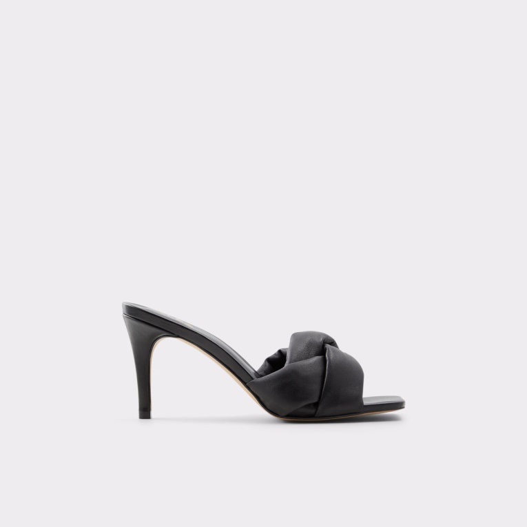 Aldo Fashion Syngrapha Mule Con Tacón Tacón De Aguja Negro