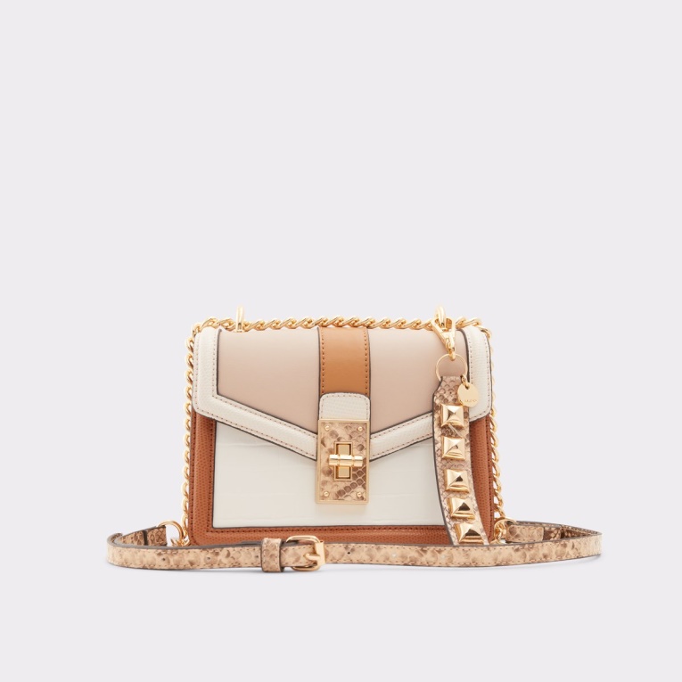 Bolso Bandolera Aldo Thealliaa De Moda Beige Oscuro