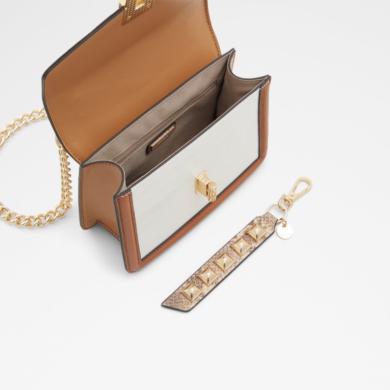 Bolso Bandolera Aldo Thealliaa De Moda Beige Oscuro