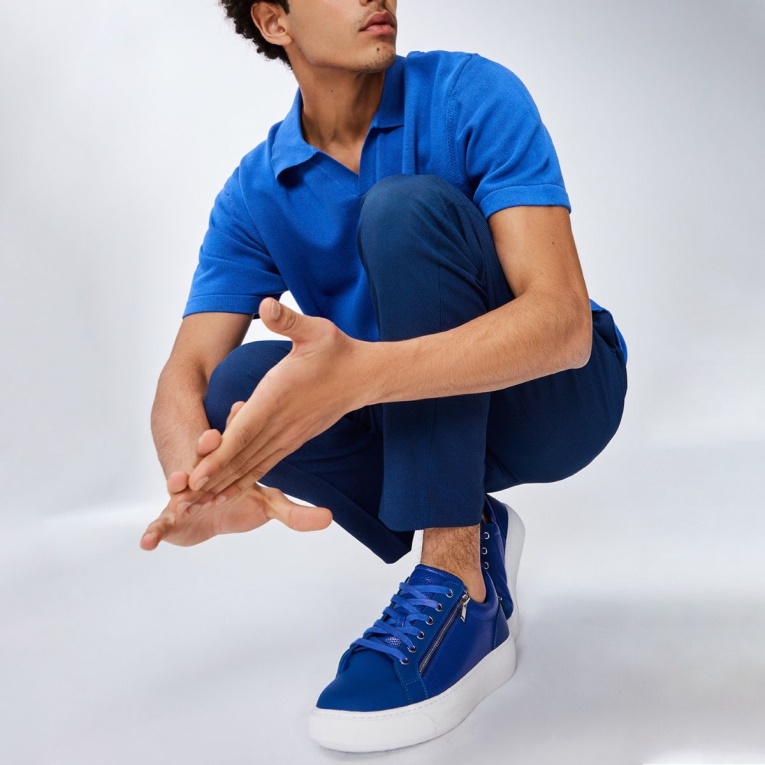 Zapatilla Baja Theta Azul Medio Suela De Copa Moda Aldo