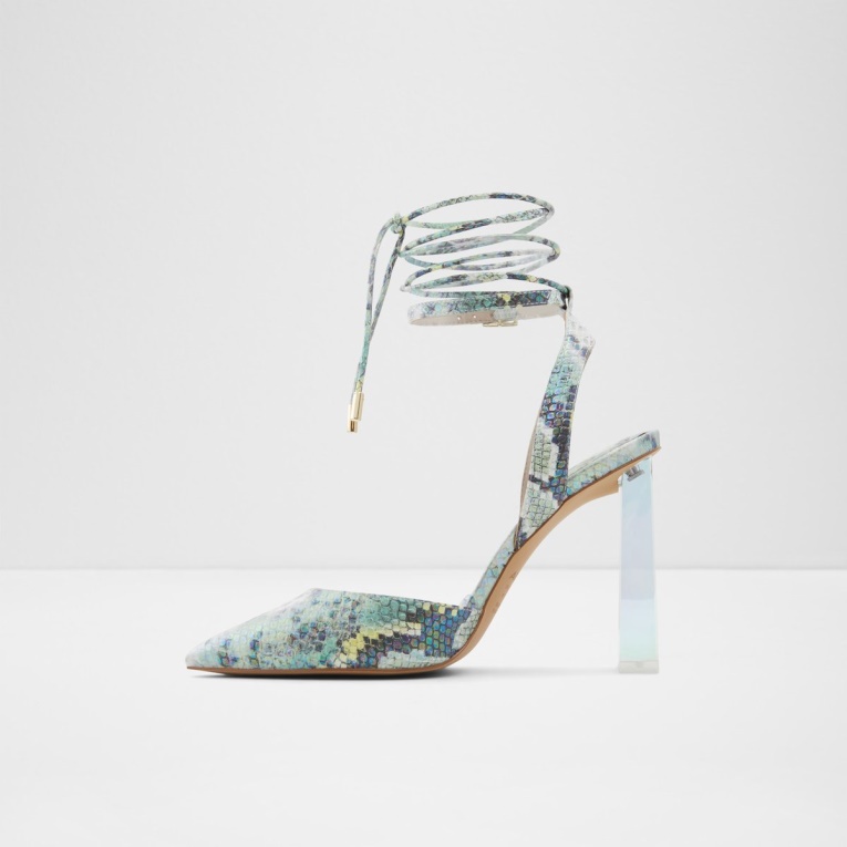 Aldo Tilah Zapato De Tacón Con Tiras Verde Claro Moda