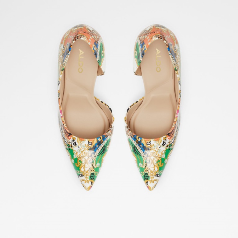 Tresora Zapato De Tacón Alto Tacón De Aguja Aldo Moda Brillante Multi Charol Sintético