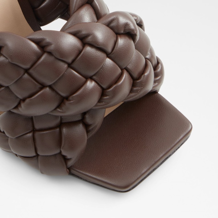 Aldo Tressu Tacón Alto Sandalia Tacón De Aguja Marrón Oscuro Moda