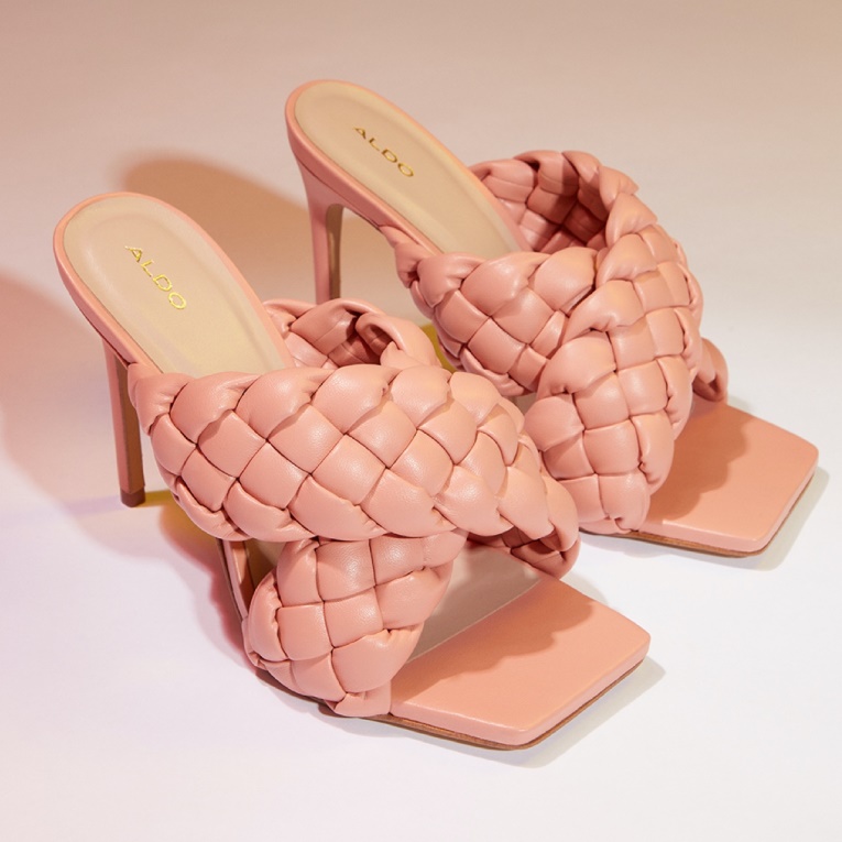 Sandalia De Tacón Alto Tressu Naranja Claro De Moda De Aldo Tacón De Aguja