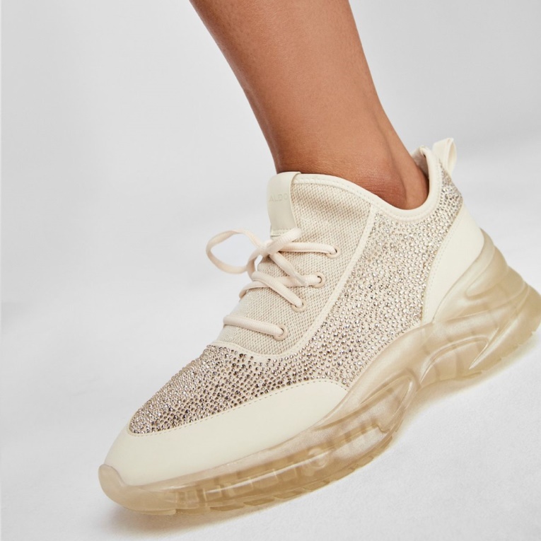 Moda Beige Claro Aldo Twilight Cuña Zapatilla Jogger Suela