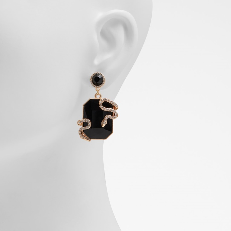 Pendientes Uleawen De Nueva Llegada Multi Moda En Negro Y Oro De Aldo