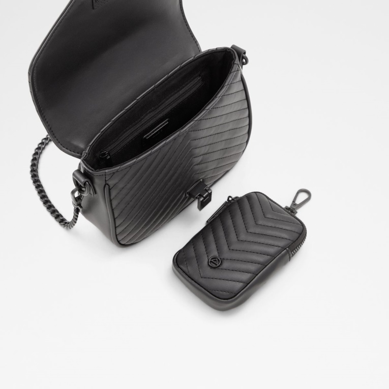 Bolso Bandolera Aldo Unilax Negro De Moda