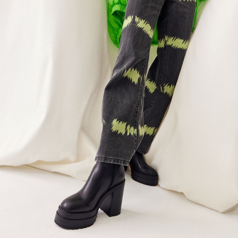 Botines De Plataforma Al Revés Con Suela De Taco De Moda Aldo Negro Recién Llegados