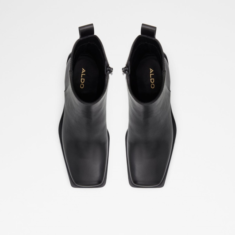 Recién Llegado Bota Vaquera Vaquera Moda Cuero Negro Aldo