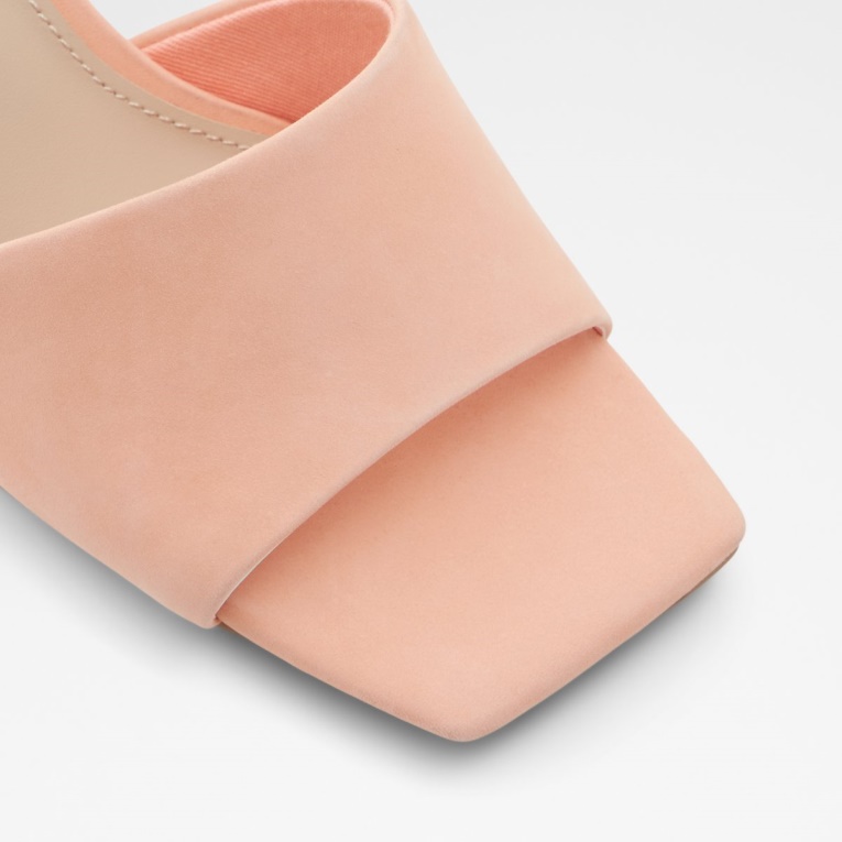 Sandalia De Tacón Alto De Aldo Velalith De Moda Naranja Claro Tacón De Bloque