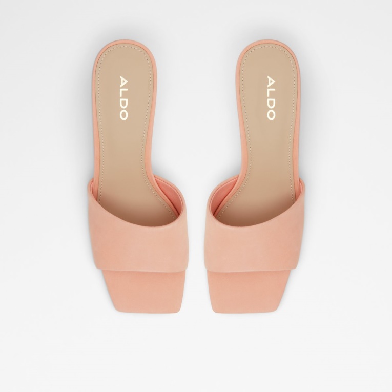 Velalith Tacón Alto Sandalia Tacón Bloque Moda Aldo Naranja Claro