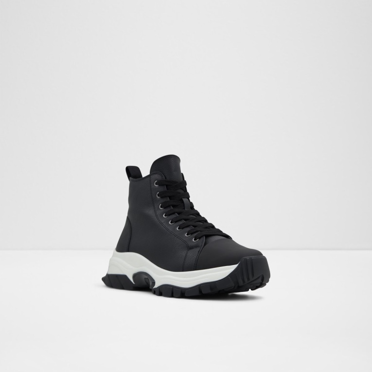 Negro Moda Aldo Vertex High Top Zapatillas Jogger Suela