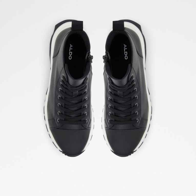 Negro Moda Aldo Vertex High Top Zapatillas Jogger Suela