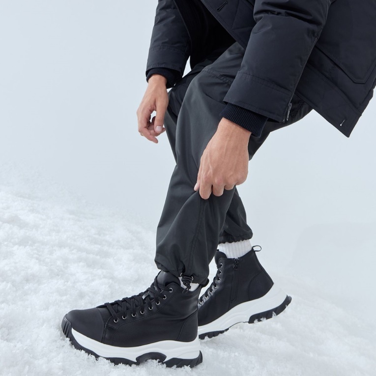 Negro Moda Aldo Vertex High Top Zapatillas Jogger Suela