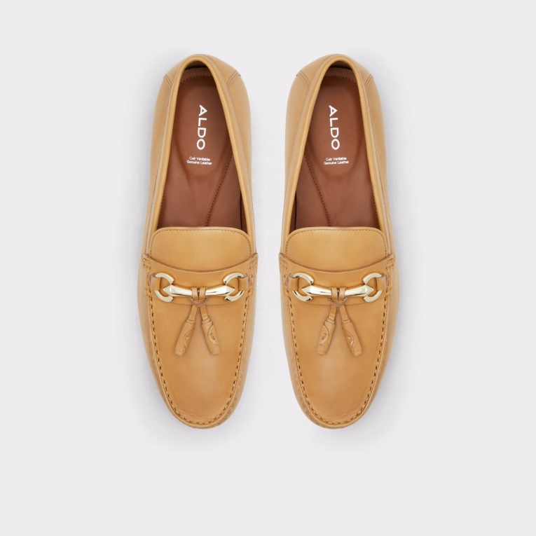 Aldo Moda Victorflex Zapato De Conducción Coñac Cuero Liso