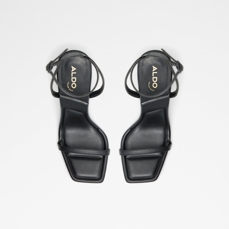 Nueva Llegada Vivanti Sandalia De Tacón Con Correa En El Tobillo Moda Aldo Negro